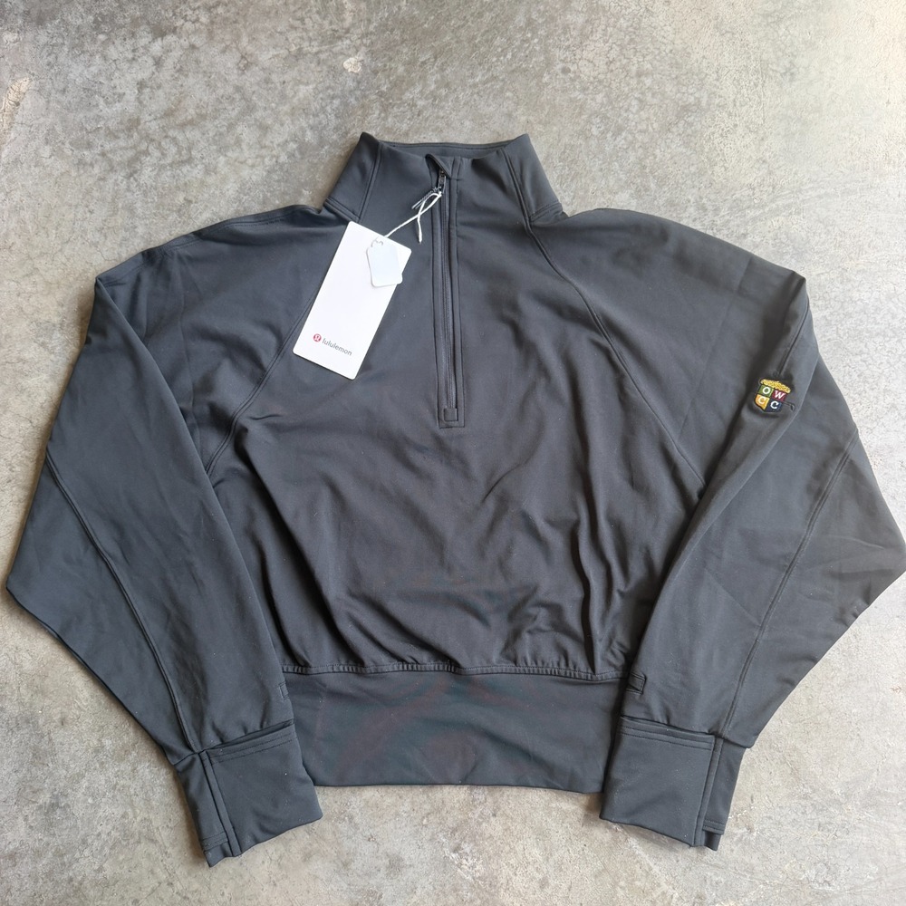 Lululemon It's Rulu Fleece Half Zip NWT Women's 6 Retail $118 Country Club Logo